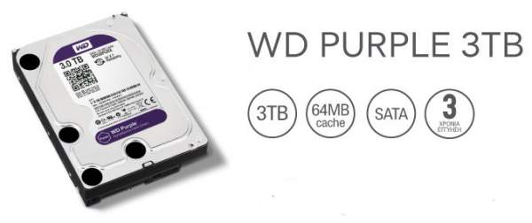 VWD PURPLE 3TB hard disc WD PURPLE 3TB - σκληρος δισκος για dvr