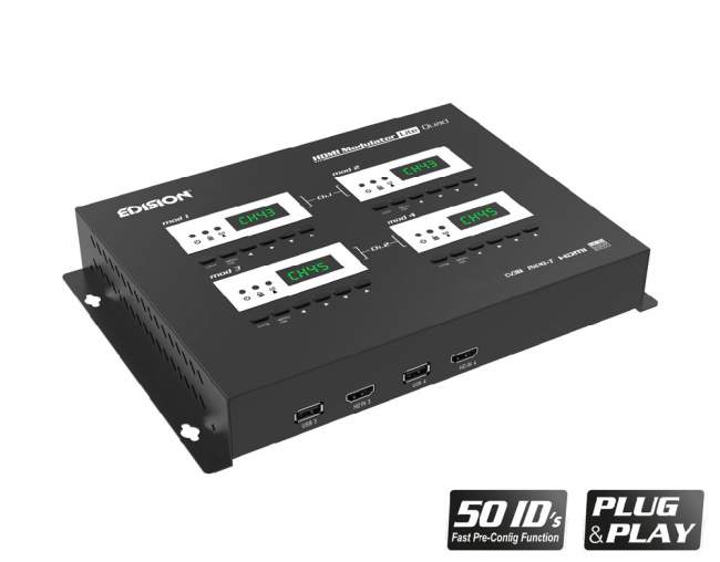Edision HDMI MODULATOR lite QUAD Edision HDMI MODULATOR lite QUAD Διαμορφωτής σήματος 4-κάναλος
