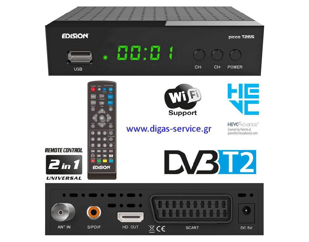 PICCO T265 Edision Αποκωδικοποιητής MPEG4