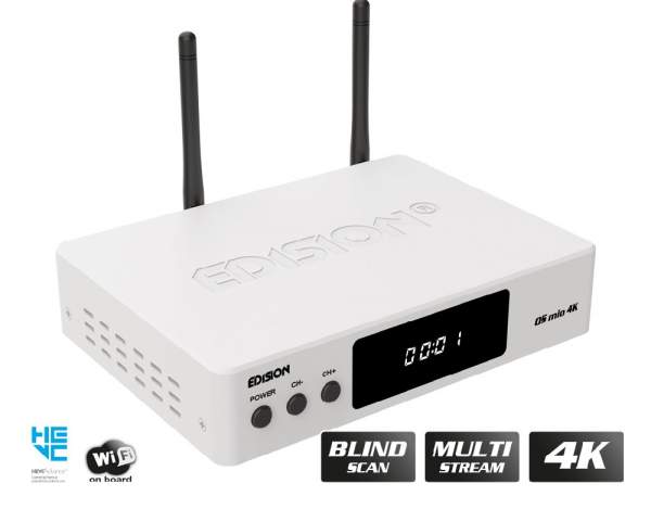 Edision OS MIO 4K S2X + T2/C Δορυφορικός δέκτης Edision OS MIO 4K S2X + T2/C