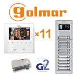 Golmar gb2 kit 11 για 11 διαμερίσματα Golmar Θυροτηλεόραση πολυκατοικίας 11 διαμερισμάτων