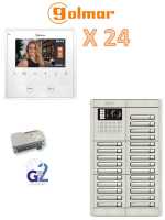 Golmar gb2 kit 24 για 24 διαμερίσματα Golmar Θυροτηλεόραση πολυκατοικίας 24 διαμερισμάτων