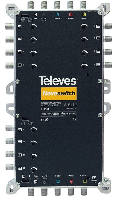 televes 714504 Πολυδιακόπτης Multiswitch televes 714504