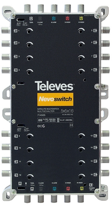 televes 714505 Πολυδιακόπτης Multiswitch televes 714505