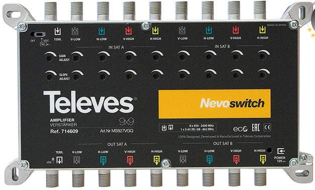 televes-714609 Ενισχυτής Πολυδιακόπτη - Multicwitch televes 714609