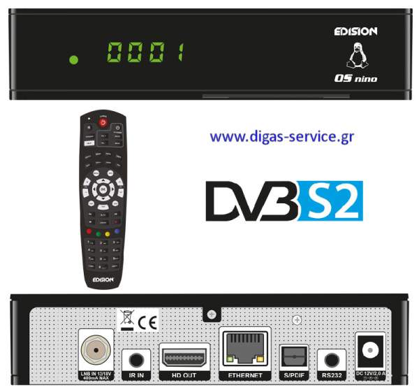 OS nino S2 edision Edision OS-nino-S2 δορυφορικός δέκτης