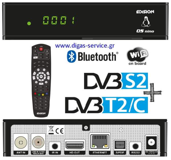 OS nino S2+T2 edision Edision OS-nino-S2+T2 δορυφορικός δέκτης