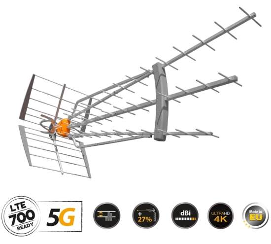 Televes 149721 DAT-75 T-FORCE 5G LTE HD BOSS LR Televes 149721 DAT-75 T-FORCE 5G LTE HD BOSS LR