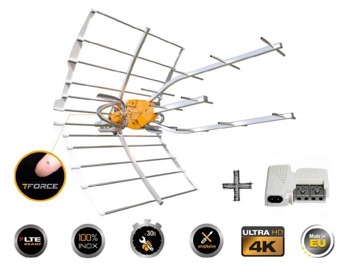 Κεραία TELEVES 148905 ELLIPSE T-FORCE LTE HD BOSS + PSU